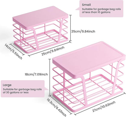 2 Pack Pink Trash Bag Holder
