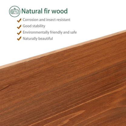 Hollyone 48" X 48" inches Wood Raised Garden Bed Frame Planters Wooden Elevated Planting Planter Box for Outdoor Herb Vegetables Flowers Grass Lawn Yard Patio - Brown 4×4ft