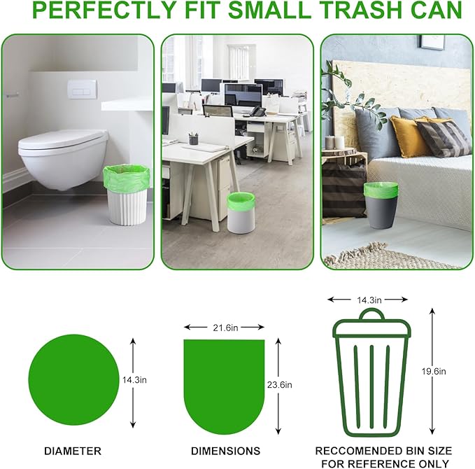Compostable Kitchen Trash Bags 6-Gallon