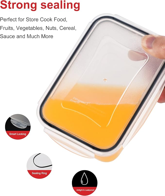 56 Pcs Large Food Storage Containers Set