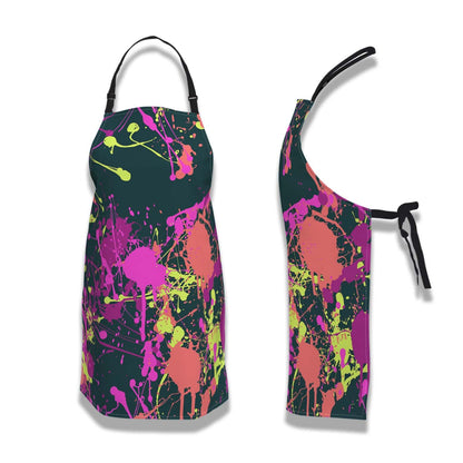 Olikked Cook Apron for Women Splatter Paint Pattern Mans Aprons for Cooking Funny for Kitchen Cooking Restaurant BBQ Painting Crafting 27” (W) x 31” (H), Waterproof Aprons