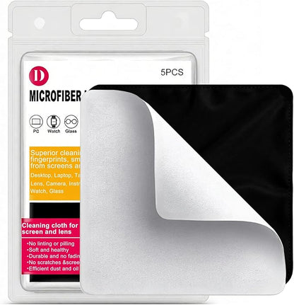 5 Pack Microfiber Cleaning Cloth, Lens Cleaning Cloth, Glasses Cloth Cell Phone