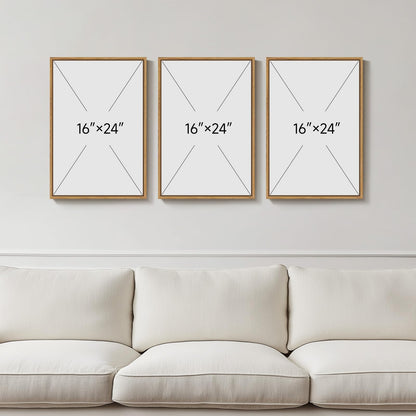 Framed Sun and Moon Boho Wall Art Bedroom, 3 Piece Abstract Minimalist Terracotta Canvas Painings Prints Artwork for Walls, Mid Century Modern Bohemian Pictures for Living Room Office Wall Decor, 16x24 Inch