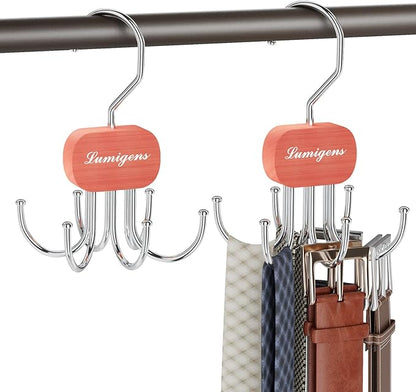 Cedar Wooden Belt Hanger, Belt Organizer