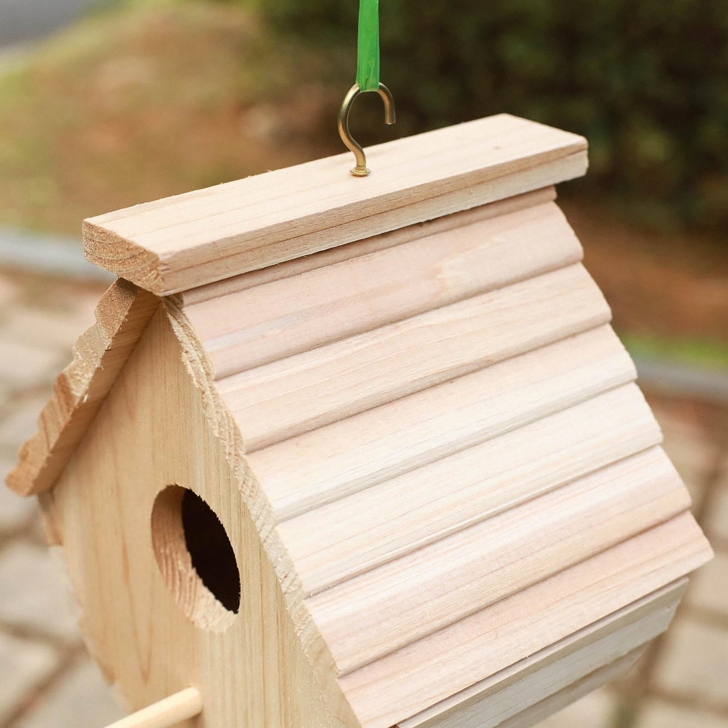2 Pack Bird House Outside Wooden Birdhouse Set of 2, Hanging Birdhouses for Outdoor, Bluebird, Finch, Cardinals House (2Pcs)