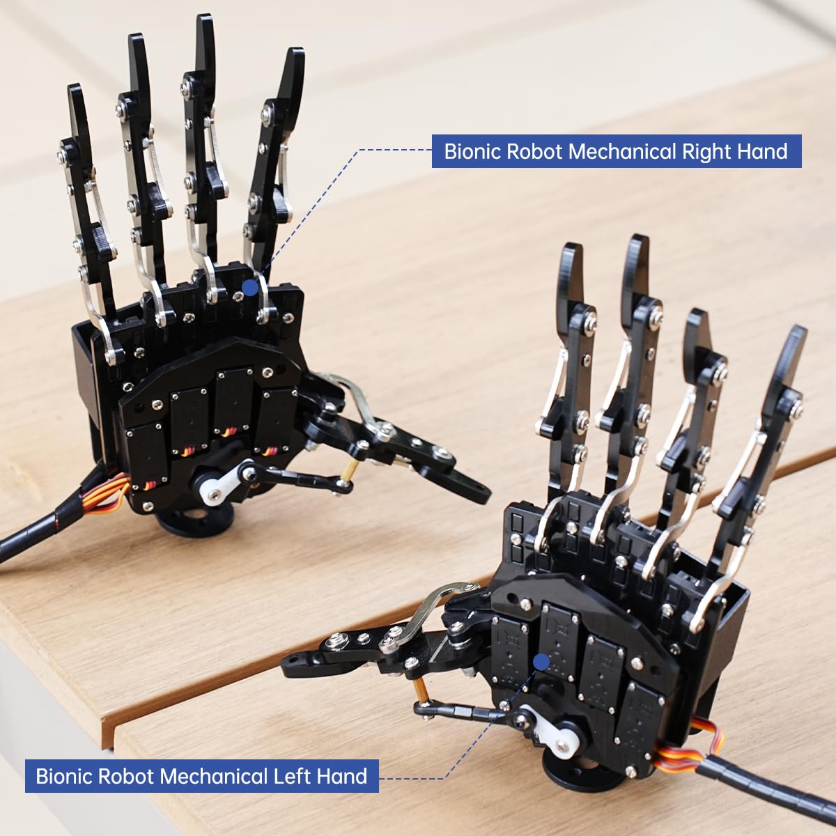 Robot Hand Five Fingers Solely Movement Bionic Robot Mechanical Arm DIY - Right Hand with Servo Tester