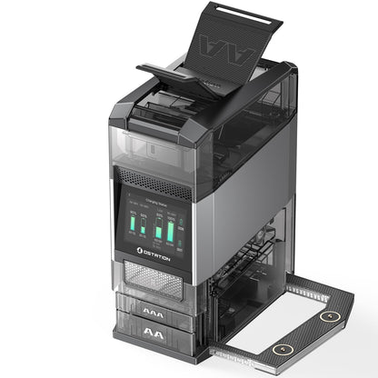 Ostation 2 Pro AA AAA Battery Charger Charging Station, 3 in 1 Smart Polarity-Free Charger Organizer with Touchscreen & App for NiMH Lithium, Auto-Sort Good & Bad, Stores 24 Batteries (Charger Only)