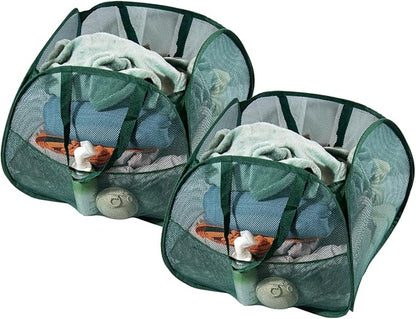 Collapsible Laundry Basket 90L, Foldable Mesh Pop-up Laundry Hamper