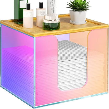 VITVITI Disposable Face Towel Holder Box, Acrylic Facial Towel Container