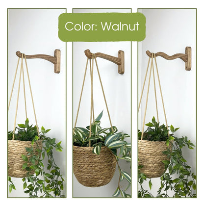 EvenWood Wooden Wall Plant Hanger for Plants - Wood Indoor Plant Hook for Wall Plant, Wind Chimes, Flower Brackets - Durable Bracket Plant Hanger (KO3)