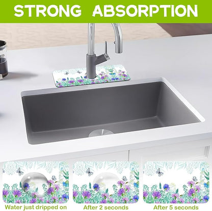Kitchen Sink Splash Guard Faucet Mat Super Absorbent Fast Drying Mat Guard