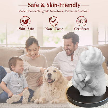 LUVTRACE Hand Casting Kit – Couples Easy DIY Plaster Mold Kit with Base & Practice Kit, Romantic Keepsake Gift for Anniversary, Wedding, Birthday, Valentine’s Day,Non-Toxic,Safe for Adults