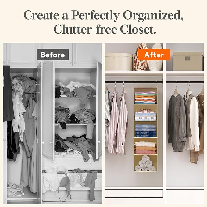 Lifewit 5 Tier Hanging Closet Organizer and Storage