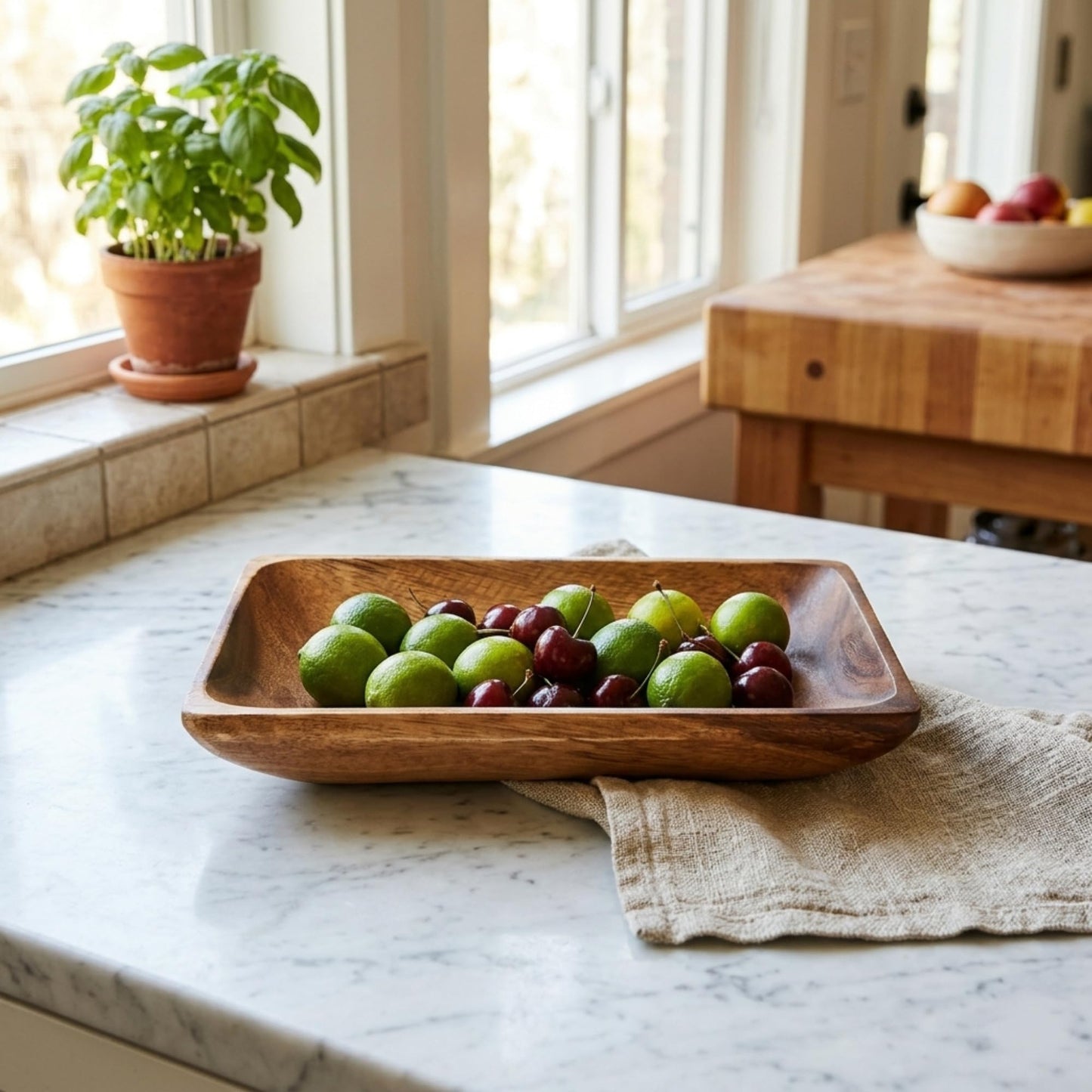 Handcrafted Acacia Wood Rectangular Bowl – Made in Hawaii – Eco-Friendly Wooden Serving Dish – Durable, Food-Safe, Heat-Resistant – Flared Design – Multiple Sizes (8x5x1.5 inch)