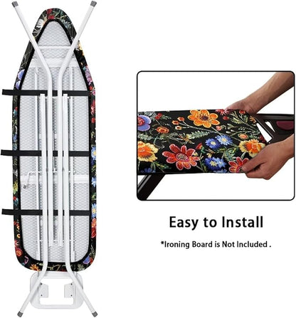 Colorful Flower Ironing Board Cover, Standard Size 15x54 Inch