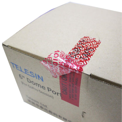 TamperSeals Group - 2 Rolls 100% Total Transfer Tamper Proof Security Seal Tapes (1 Inch x 55 Yards x 2 Mil, Ultra-Thick “Void” Film, Red)