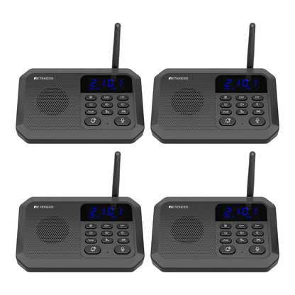 Retekess TH201 Wireless Intercom System, Room to Room Intercom, 1 Mile Working Distance, Plug and Play, Intercom Communication System for Business