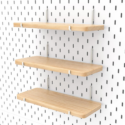 BFPeaky 3 Pack Wooden Pegboard Shelves ONLY for IKEA Skadis