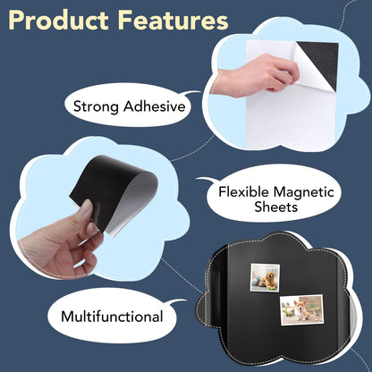 DIYMAG Magnetic Adhesive Sheets Photo Mat, 8" x 10" 12 Pack Flexible Magnets with Adhesive Backing for Crafts, Photos and Pattern Storage, Easy to Peel and Stick