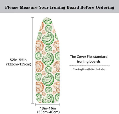 Flower Texture Steam Ironing Board Cover 15x54 Inch, Spiral Graphic Standard