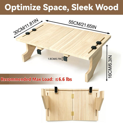 oyhqes Windowsill Plant Shelf Stands for Indoor Plants, 21.65 x 11.81 x 6.3 Inches, Floating Wooden Shelf with Brackets, No Drilling Required, Perfect for Cat Perch & Planters