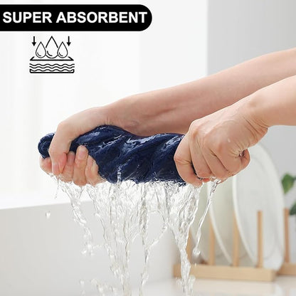 Homaxy Kitchen Towels and Dishcloths Set, 12 x 12 and 13 x 28 Inches, Super