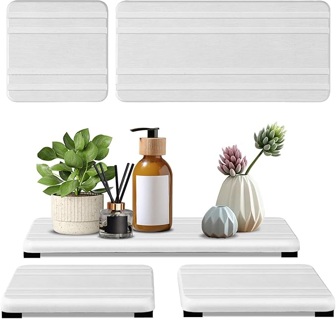 3PCS Water Absorbing Stone Tray, DryingNeat Diatomite Stone Sink Tray, Instant
