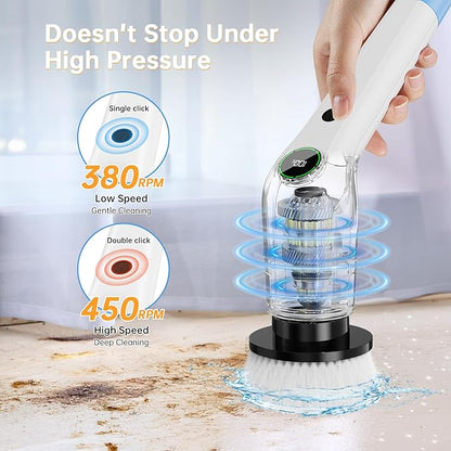 Electric Spin Scrubber, Cordless Shower Scrubber