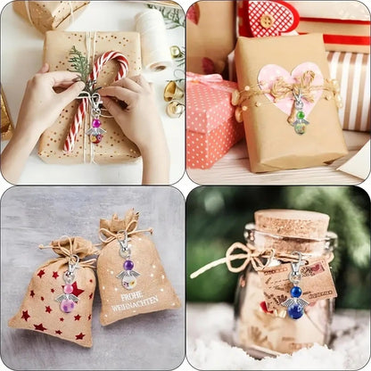 180Pcs DIY Angel Pendant Keychains Kit Includes Alloy Wing Spacer Imitated Bead Pendant Lobster Buckle Claw Clasps and Pliers Jewelry Making Supplies Repair Tools Kit for Women Adults (Flowers Beads)