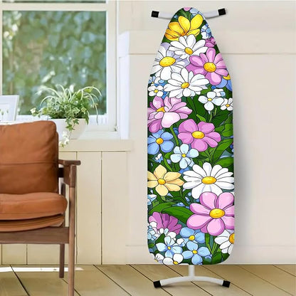 Nuxovilar Colorful Mixed Flowers Ironing Board Cover, This Cover Fits Most