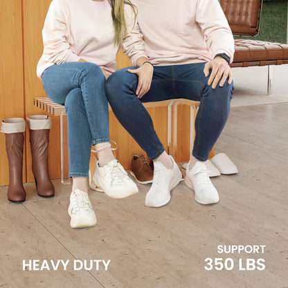 Sumerflos Acrylic Entryway Bench - 35" Clear Shoe Storage Bench for Bedroom & End of Bed & Hallway, Holds Up to 350 Lb (Seat for 2 People), Modern, Easy Assembly