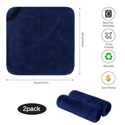 SINLAND Microfiber Facial Cloths Fast Drying Washcloth 12inch x 12inch