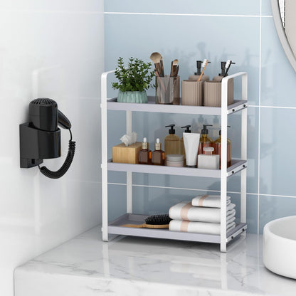 Bathroom Counter Organizer,Bathroom Countertop Organizer,Counter Shelf,Countertop Storage,Organization and Storage,Makeup Shelf,Sink Caddy(Brown 3 Tier)