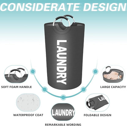 StorageRight 75L Large Laundry Basket, Laundry Hamper, Dirty Clothes Hamper
