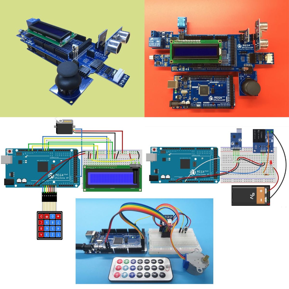 ePalZoneXP Mega 2560 Starter Kit, Compatible with Arduino, Electronics Learning Kit, the Most Detailed Explained 50+ Lessons, Plus 40+ Background Knowledge Articles (Ultimate Kit)