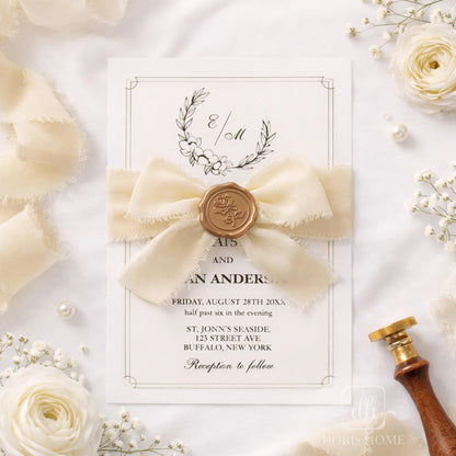 DORIS HOME Nude and Ivory Chiffon Ribbon for Flower Bouquet, 1.5" x21Yd Fabric Ribbon for Gift Wrapping, Handmade Frayed Ribbon for Wedding Christmas Decorations