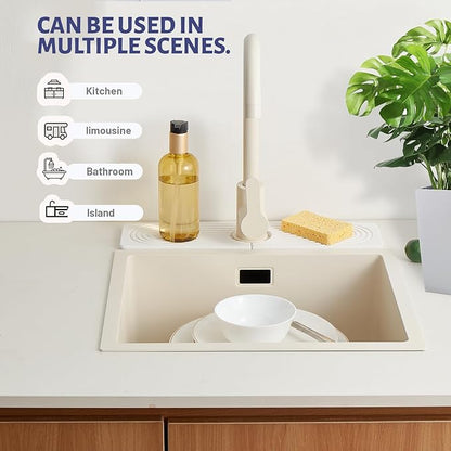 Stone Faucet Mat for Kitchen Sink，Super Absorbent Diatomite Fast Drying Stone