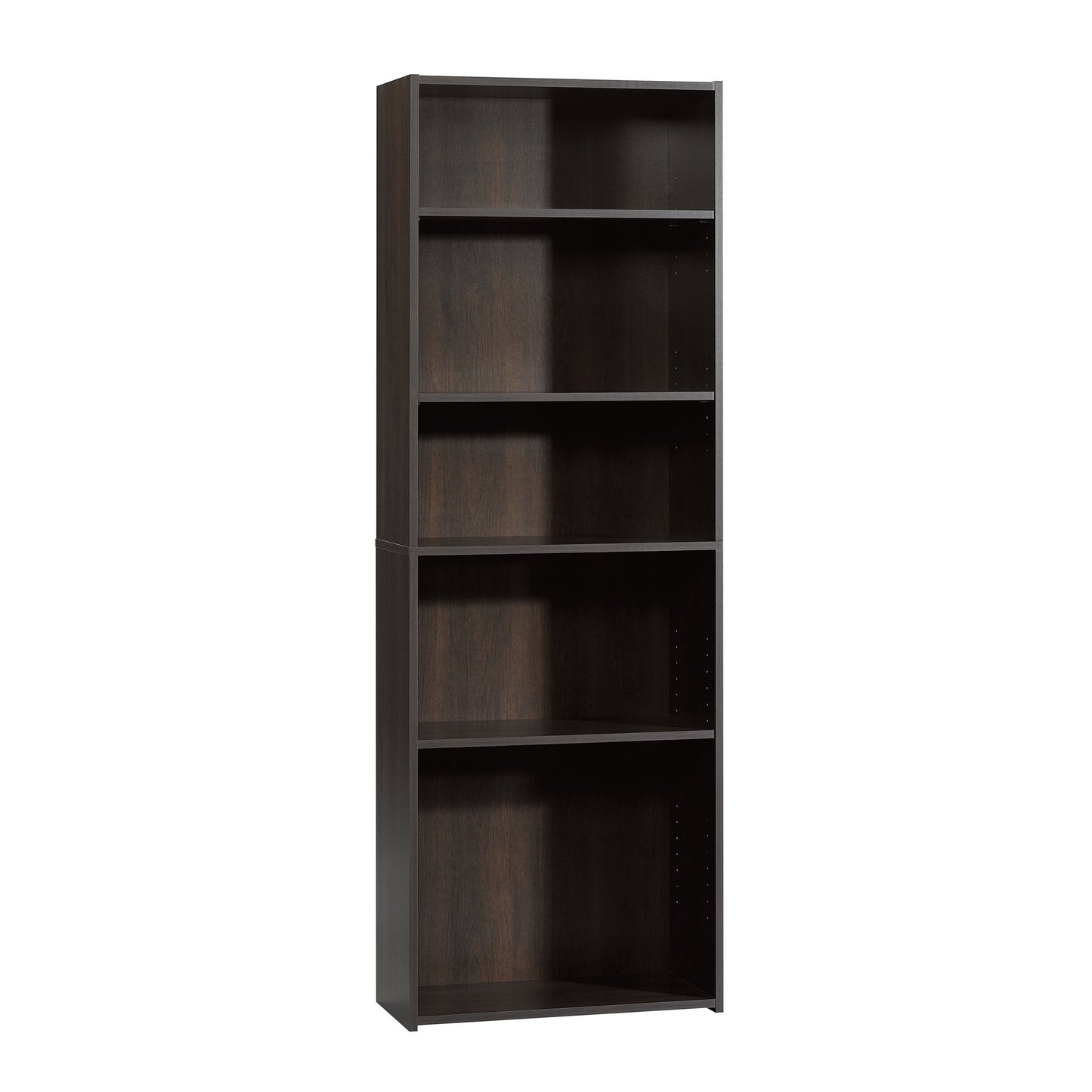Sauder Beginnings 5-Shelf Bookcase, Bookshelf with Adjustable Storage Shelves, in Cinnamon Cherry finish