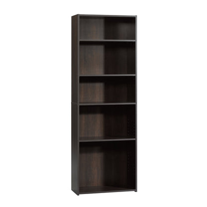 Sauder Beginnings 5-Shelf Bookcase, Bookshelf with Adjustable Storage Shelves, in Cinnamon Cherry finish