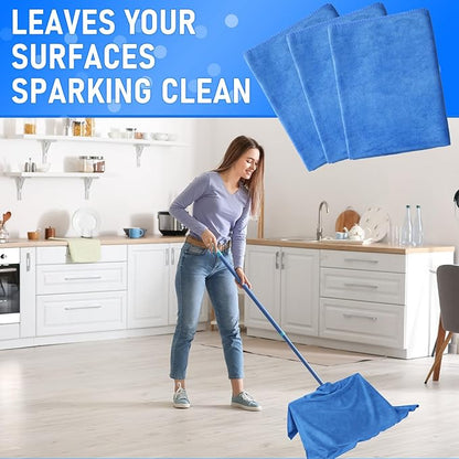 Newwiee 3 Pcs Extra Large Microfiber Cleaning Cloth 30" x 20" Washable Reusable