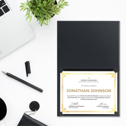 50 Sheets Certificate Paper for Printing,Gold Foil Metallic Border,8.5x11 inch Blank Award Certificate Paper,Laser & Inkjet Printer Compatible,For Office,Business Awards,School Diplomas（New Packaging）