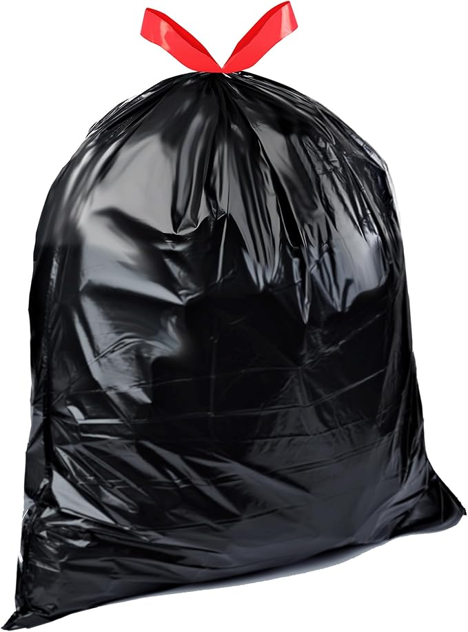Amazon Basics 30 Gallon Multipurpose Drawstring Trash Bags, 20% Post Consumer
