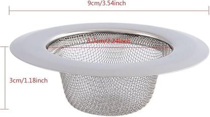 Mtsooning 2PCS Kitchen Sink Strainer, 3.5" Diameter Stainless Steel Drain Cover