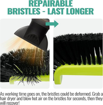 18" Pool Brush Head for Cleaning Swimming Pool Walls, Curved Ends