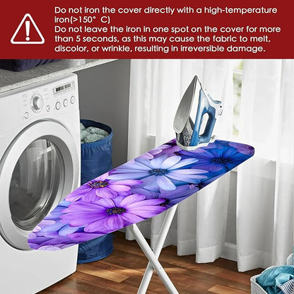 Nuxovilar Purple & Blue Floral Pattern Ironing Board Cover, 15×54 inch