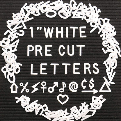 Letters for Letter Board Letters Only, 1 inch White Message Board Letters Felt Letter Board Sign Accessories (378 pcs), 1” Pre Cut Plastic Letterboard Letters Numbers Changeable Menu Board Replacement