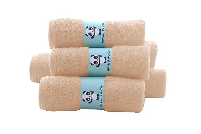 HIPHOP PANDA Baby Washcloths, Rayon Made from Bamboo