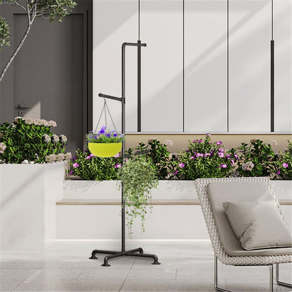 Lengfkus Plant Hanger Indoor,Corner Hanging Plant Stand,Heavy Duty Metal Hanging Plant Holder for Indoor Plants,Living Room,Balcony,Bedroom,Garden