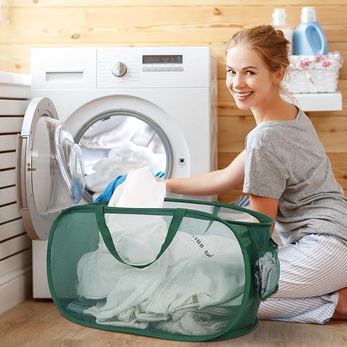 2 Pcs Durable Collapsible Laundry Baskets