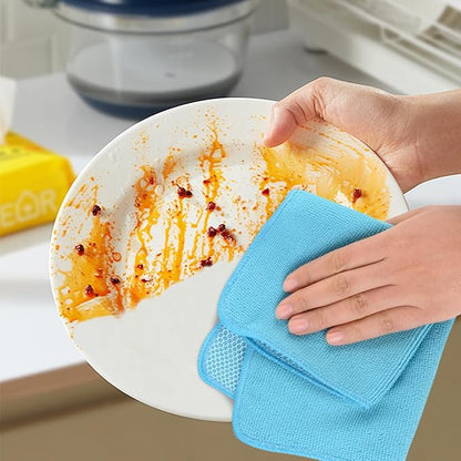 KinHwa Kitchen Washcloths for Dishes Absorbent Microfiber Dish Cloths Quick Dry
